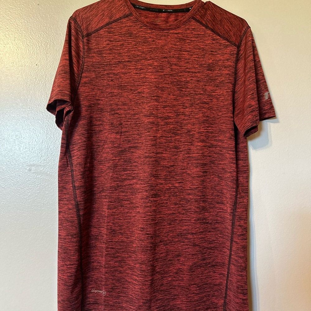 Russell Athletic Men's Red Heathered Tee Dri-power 360‎